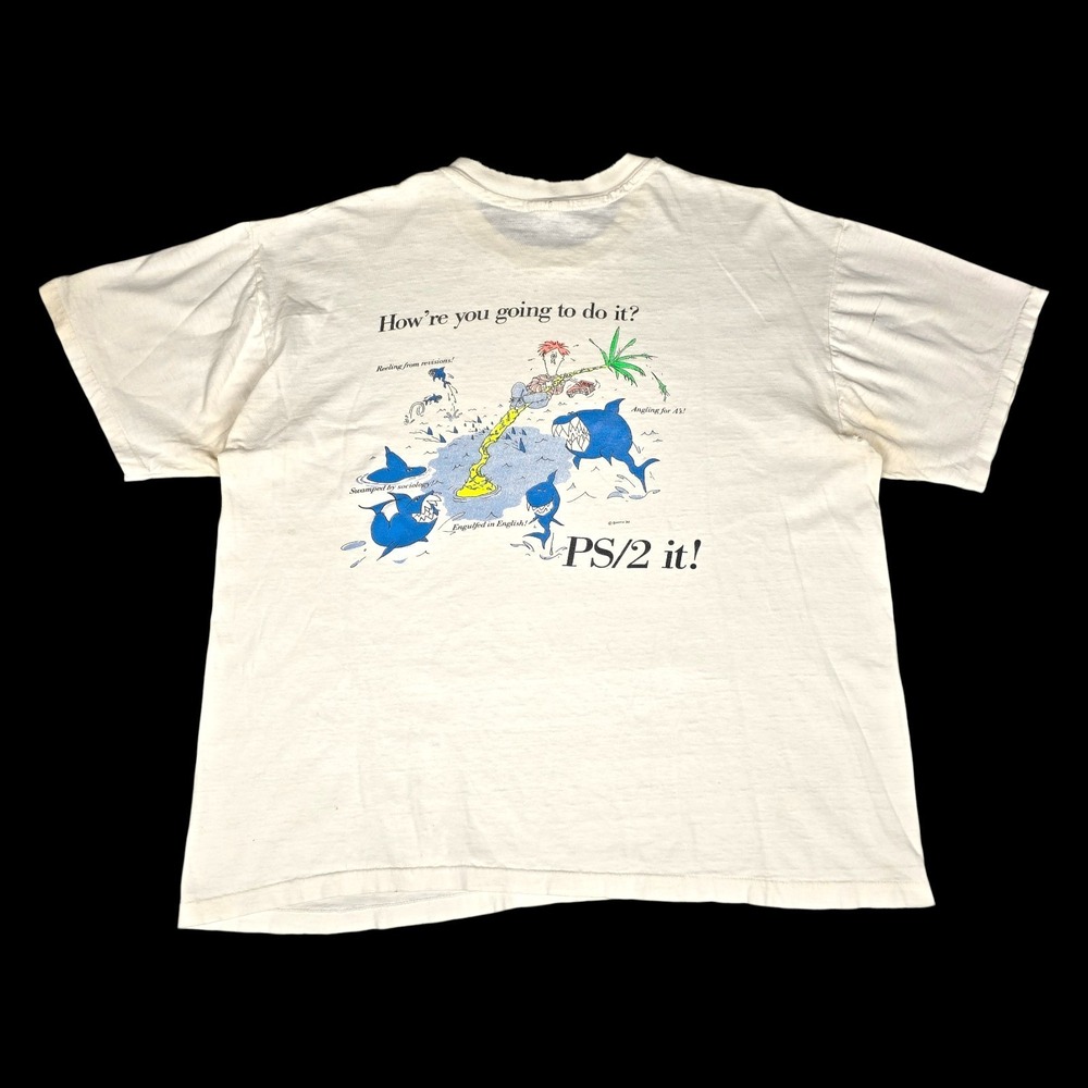 Vintage IBM T-Shirt Men's XL Personal System 2 PS/2 PC Computer Tech 80s 1989